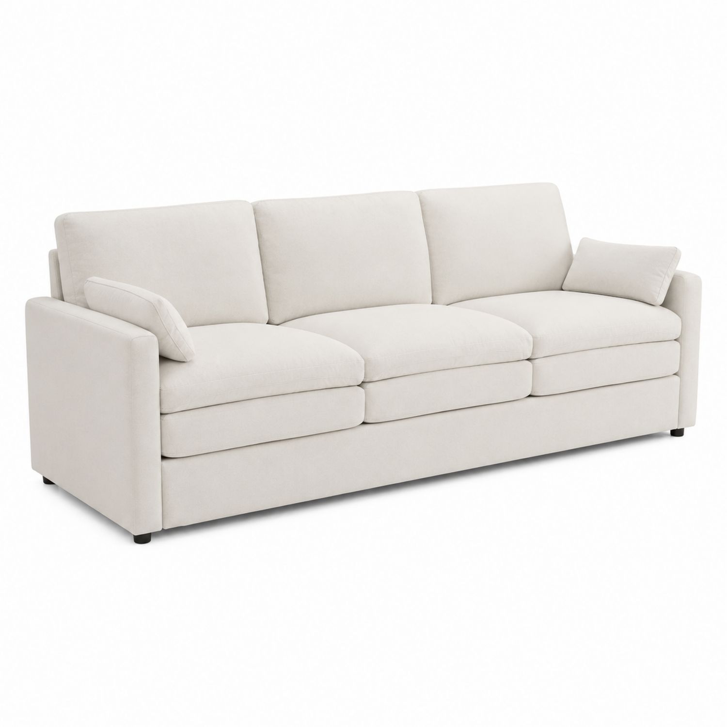 Sofa 3-osobowa, tkanina, kremowy, 210 cm