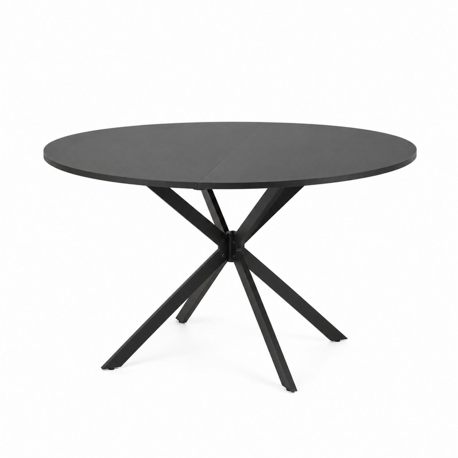 Okrągły stół jadalniany 120 cm metalowy czarny