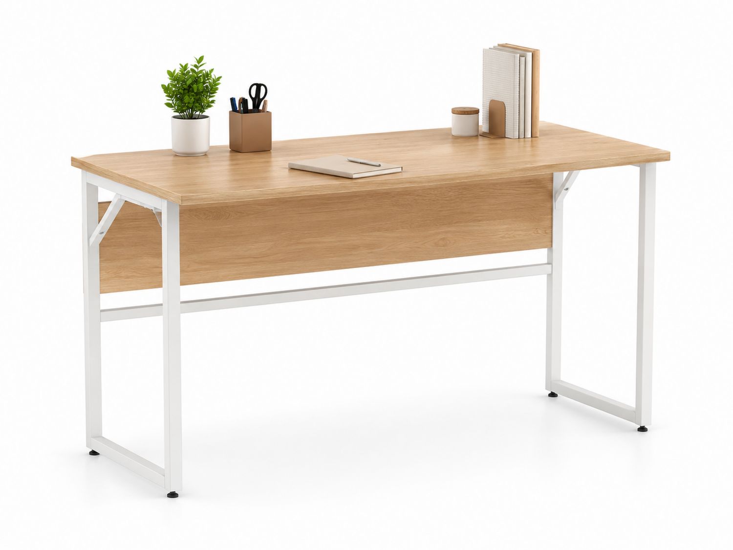 Biurko z blatem z płyty MDF i stalowymi nogami 120x60 cm