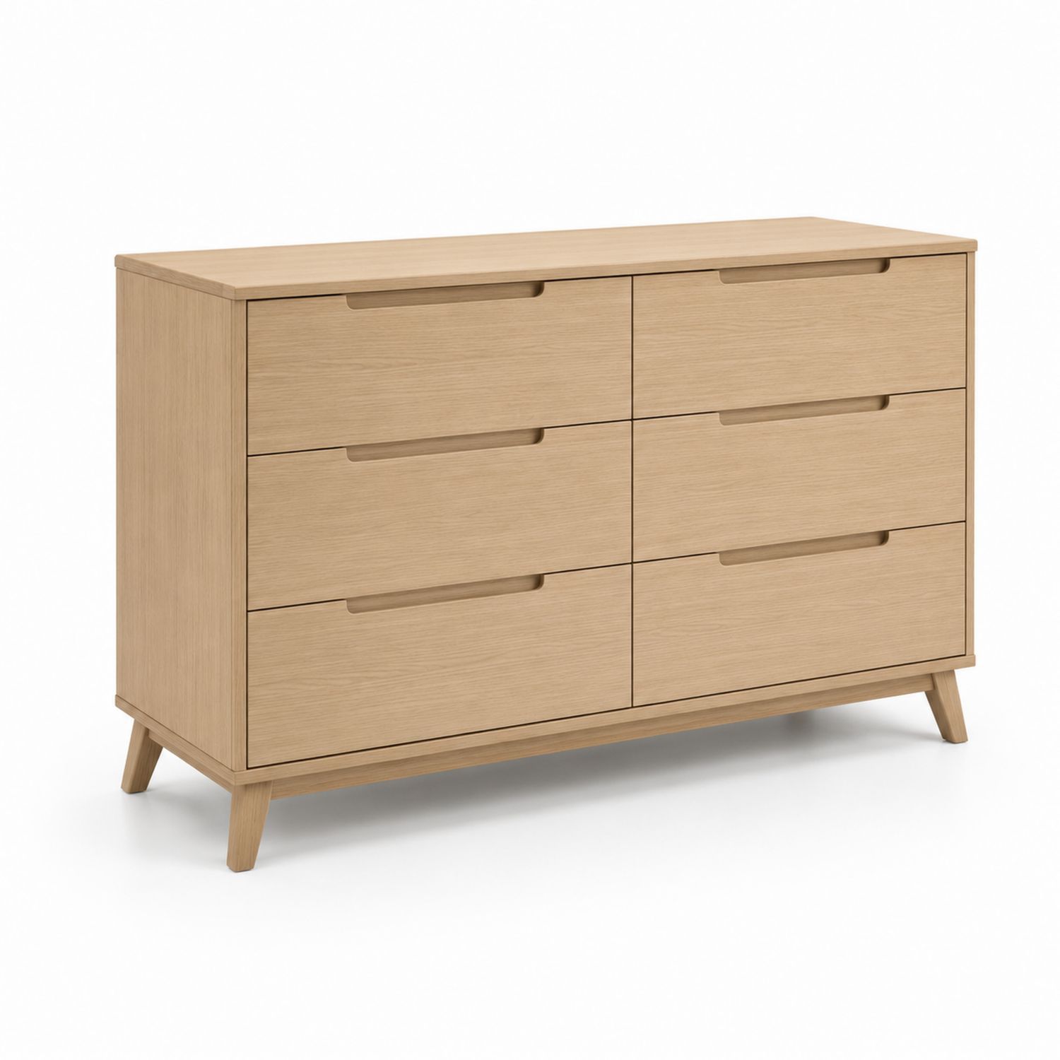 Komoda drewniana z 6 szufladami, 120 cm x 40 cm x 75 cm