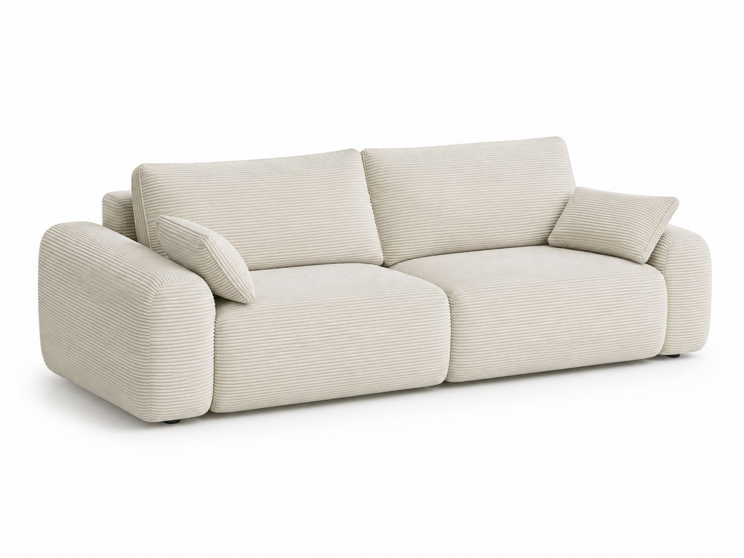 Sofa sztruksowa beżowa 220 cm