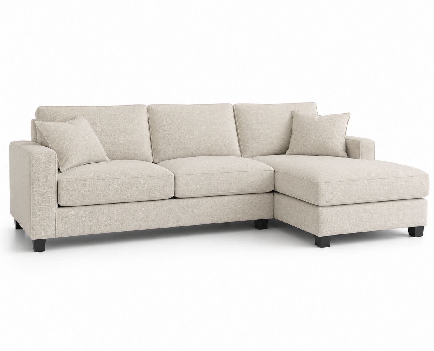 Sofa narożna tkaninowa beżowa 250cm