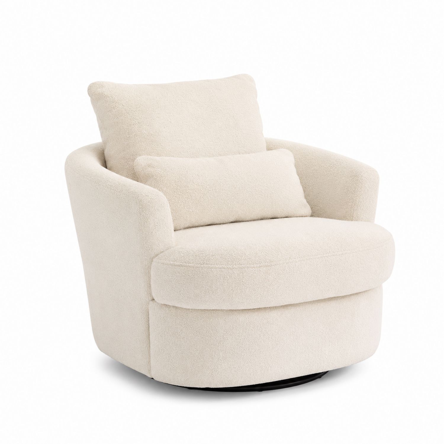 Fotel obrotowy kremowy 80 cm