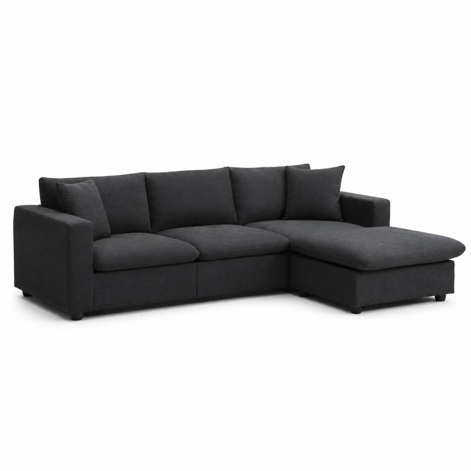 Sofa narożna z tkaniny Ciemnoszary 250x150x85 cm