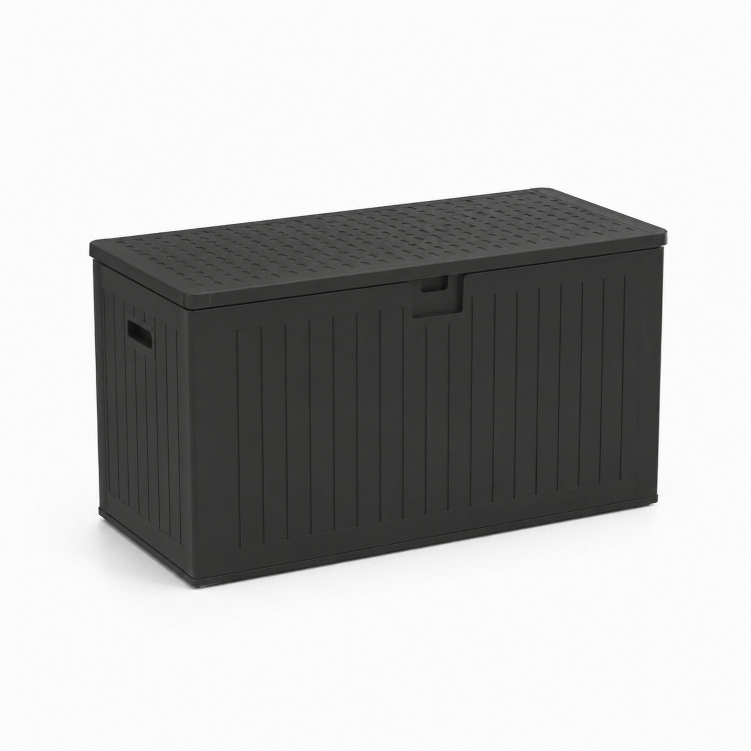 Skrzynia ogrodowa z polipropylenu czarna 117x45x56 cm