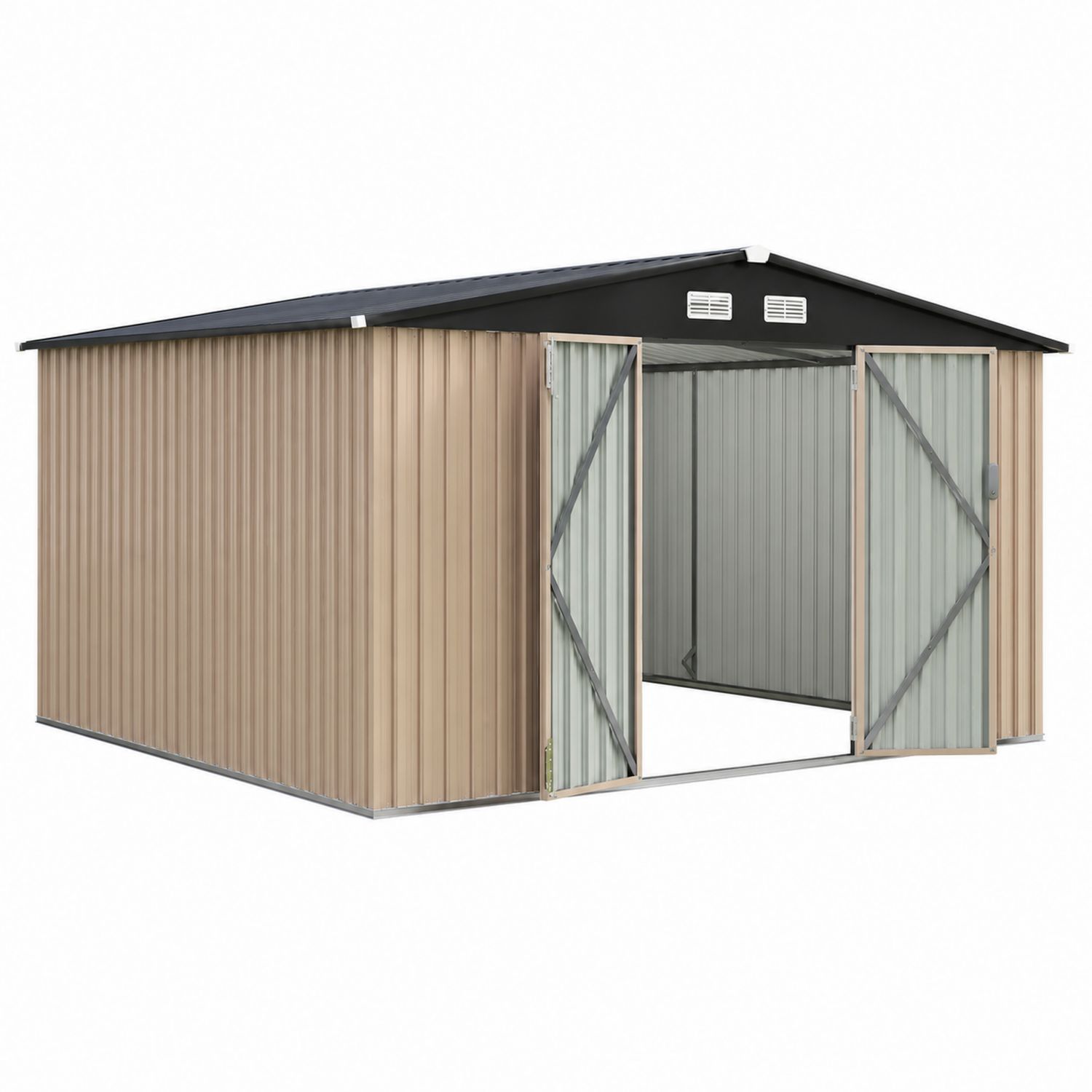 Metalowy schowek ogrodowy 340 x 390 x 200 cm stalowy