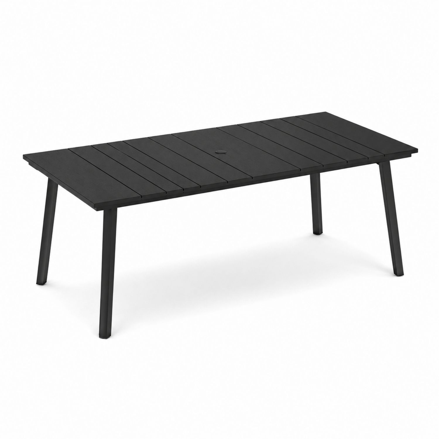 Stół ogrodowy prostokątny 200x90 cm metalowy Antracyt