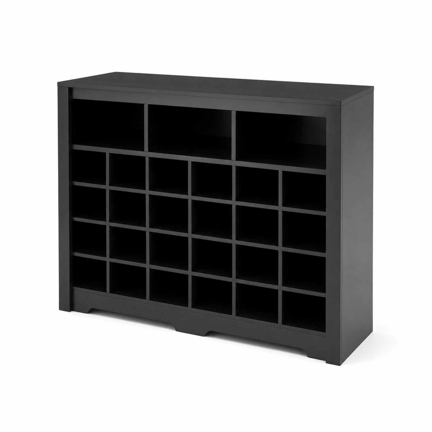 Regał na buty z płyt wiórowych czarny 80x90x30 cm