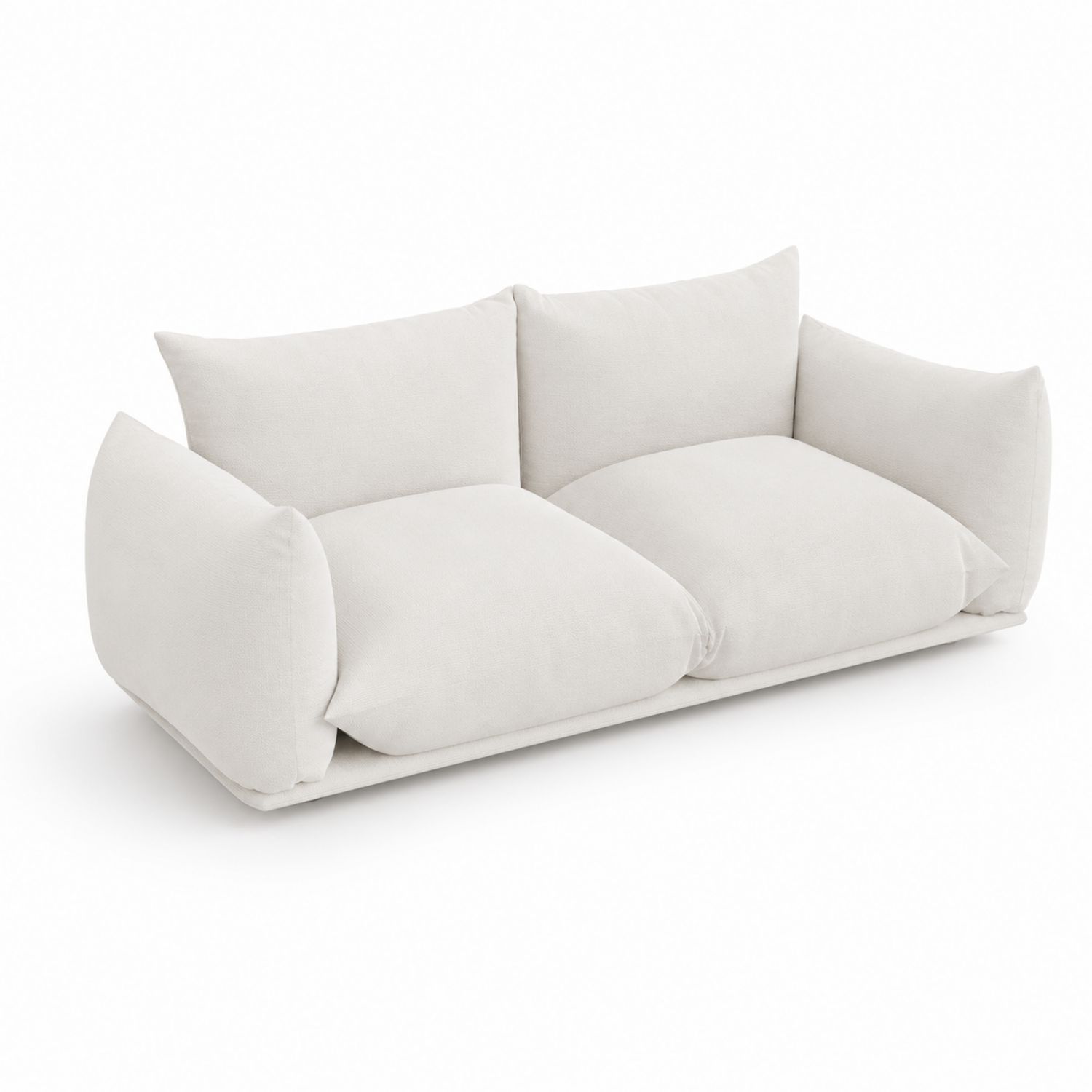 Sofa trzyosobowa 220 cm bawełniana Biała