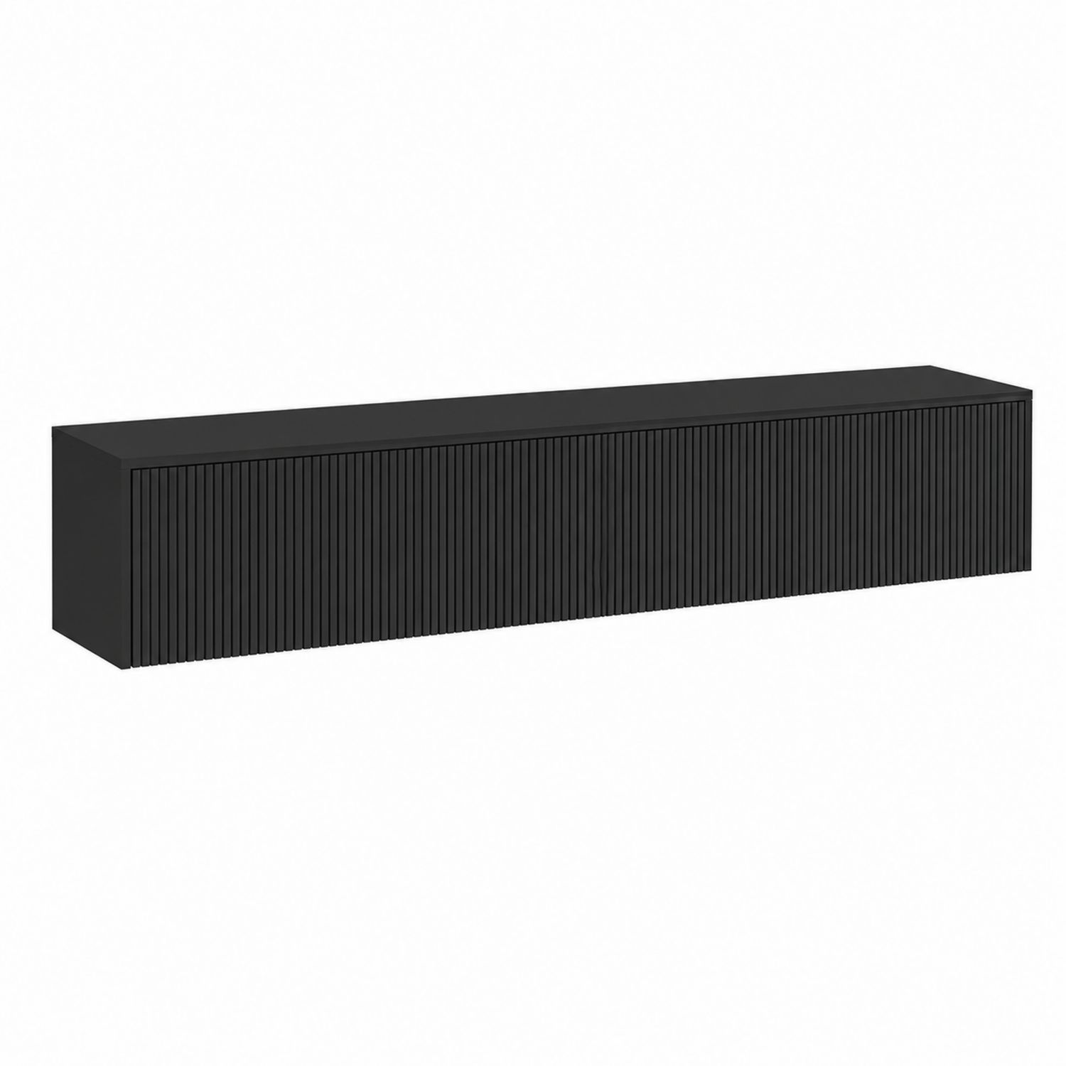 Czarna szafka RTV z płyty MDF 180 cm