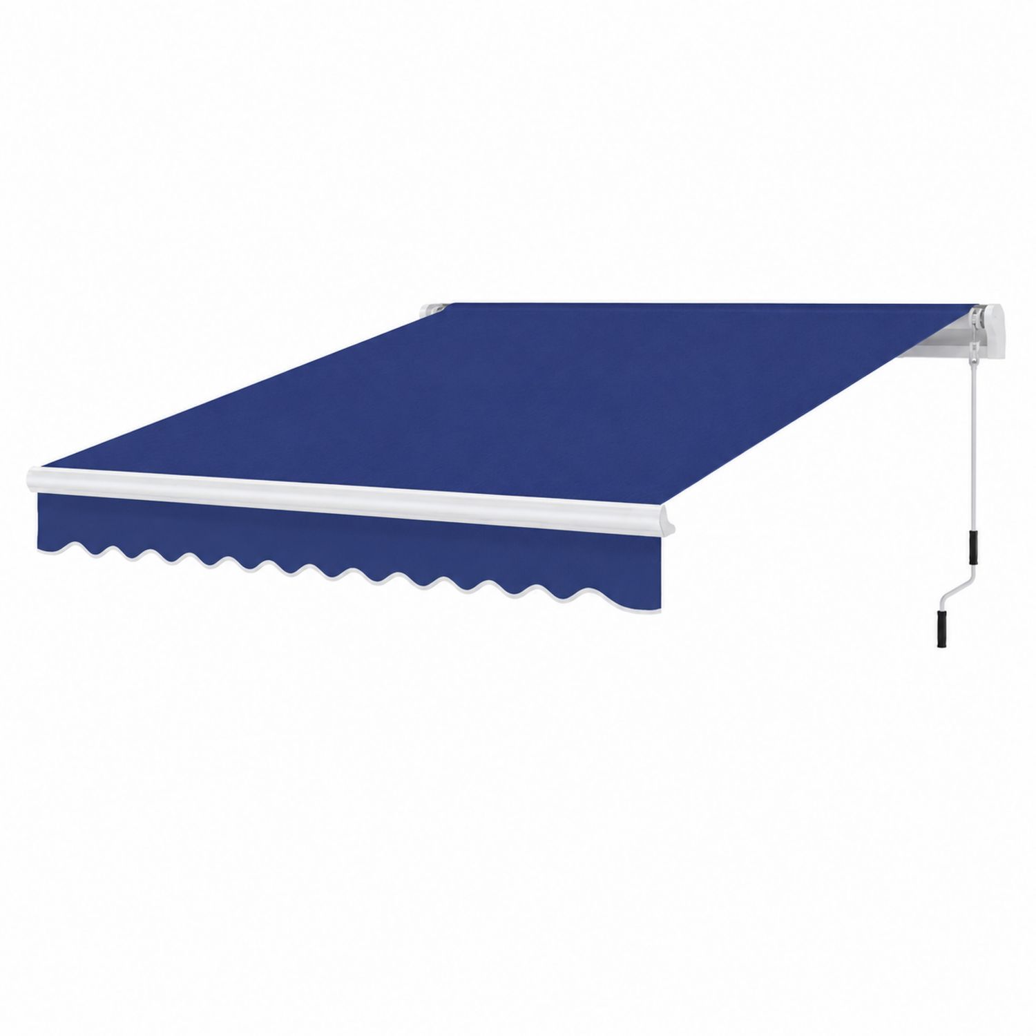 Markiza tarasowa 300x250 cm Niebieska Aluminium Poliester