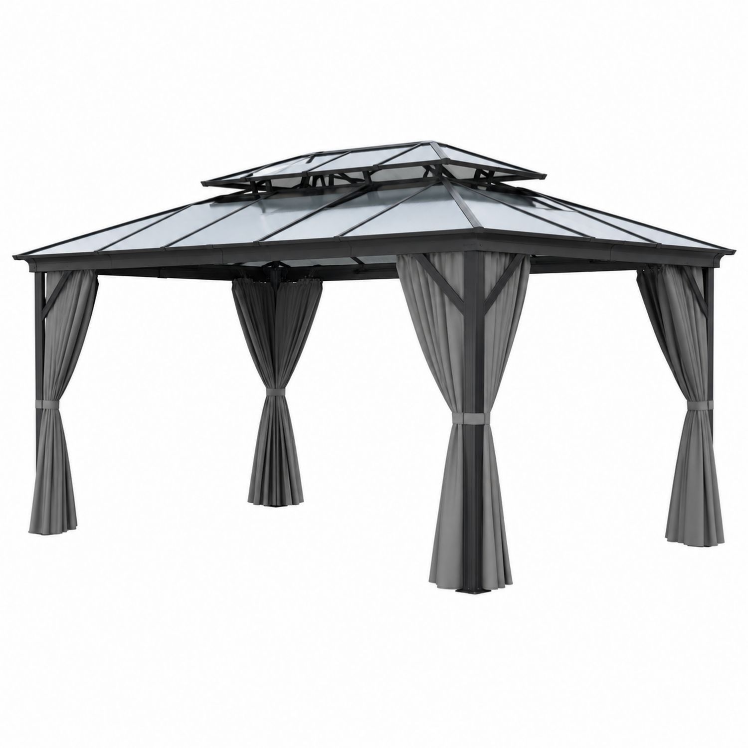 Altana ogrodowa z aluminium 300x300 cm Ciemnoszary