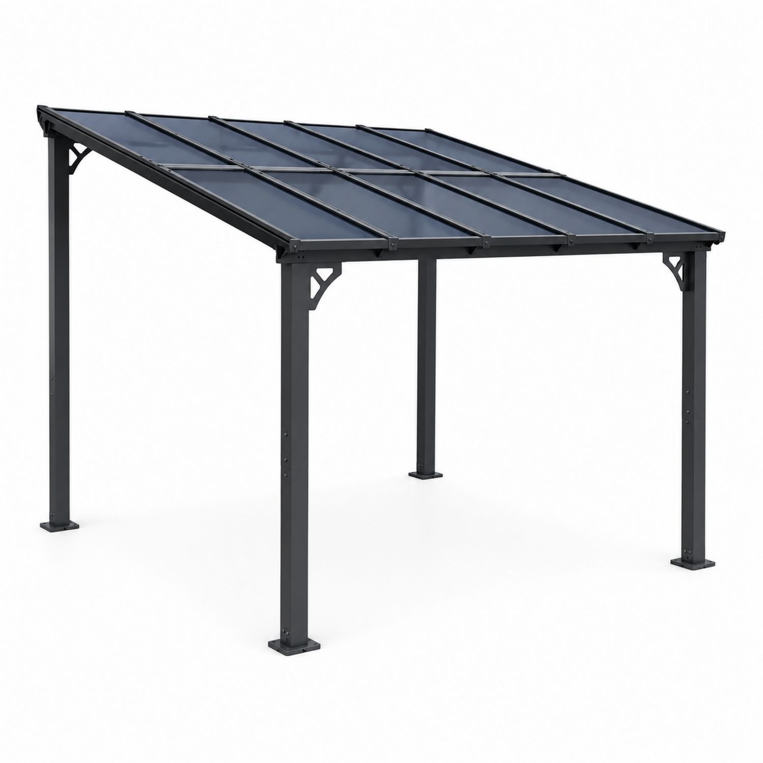 Pergola aluminiowa z poliwęglanu 4x3 m Antracyt