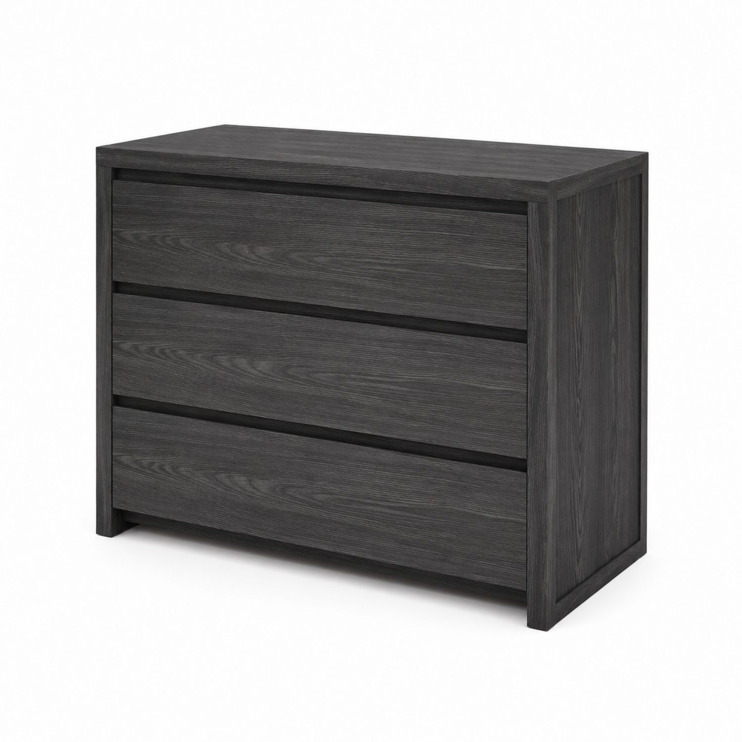 Komoda z Płyty MDF 3 Szuflady Ciemnoszary 100x40x75 cm