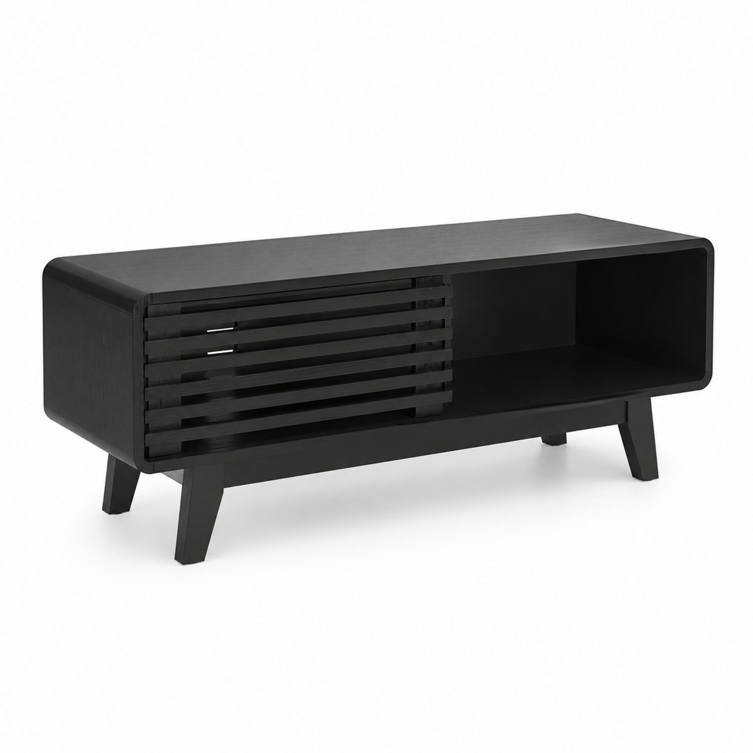 Szafka RTV prostokątna 120x40x50 cm drewno czarne