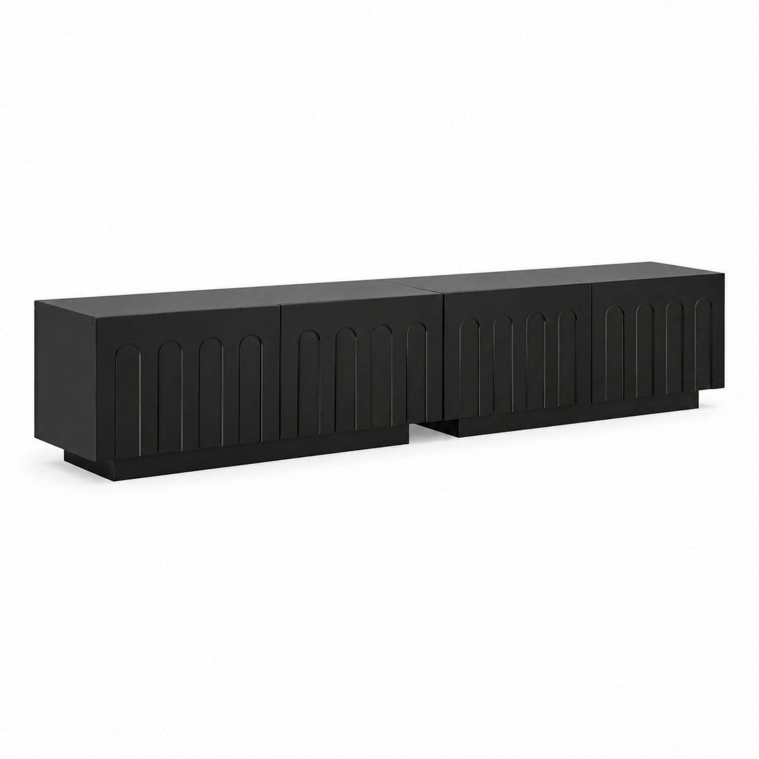 Szafka RTV Drewniana Czarna 180 cm