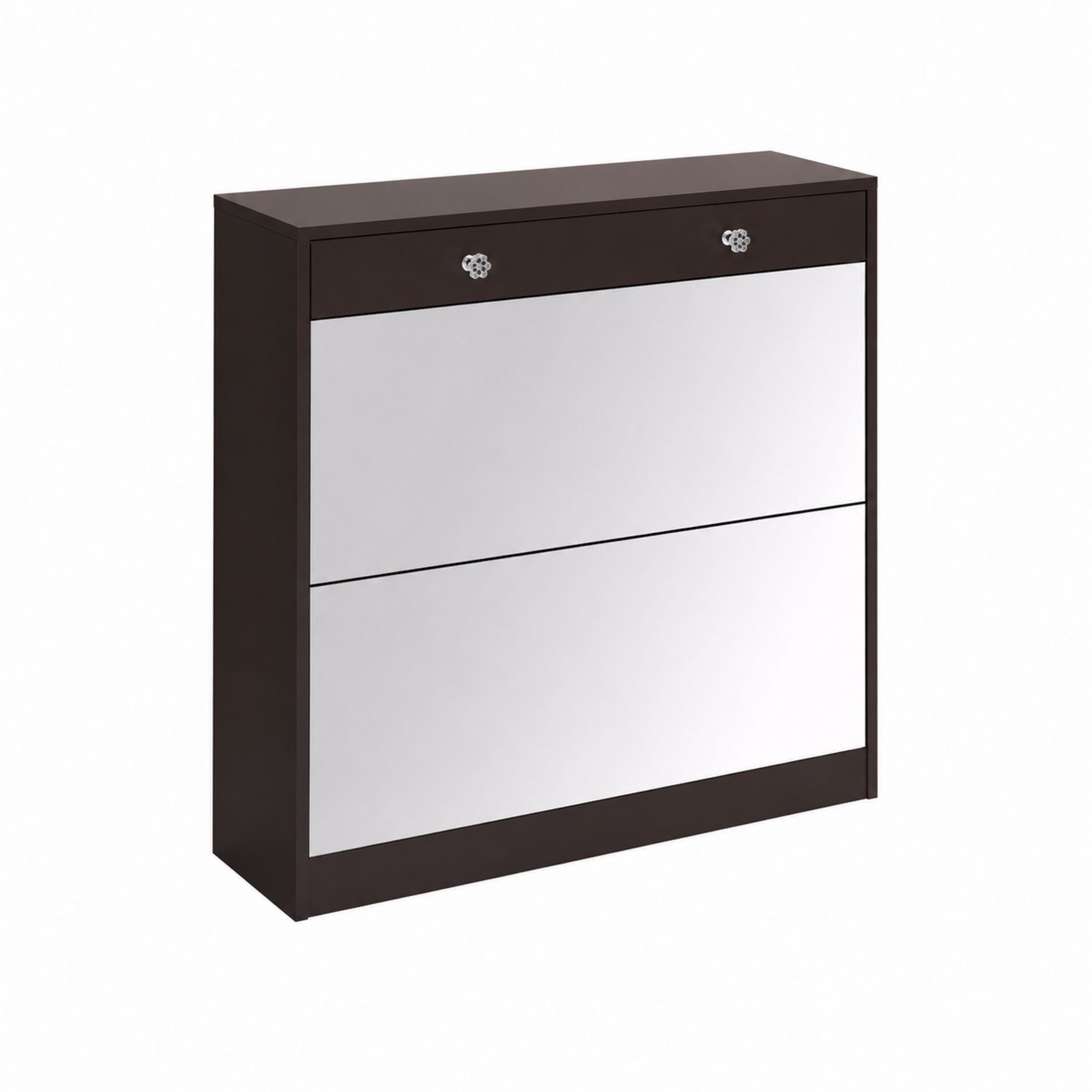 Szafka na buty z lusterkami MDF 85x83x24 cm Brązowy