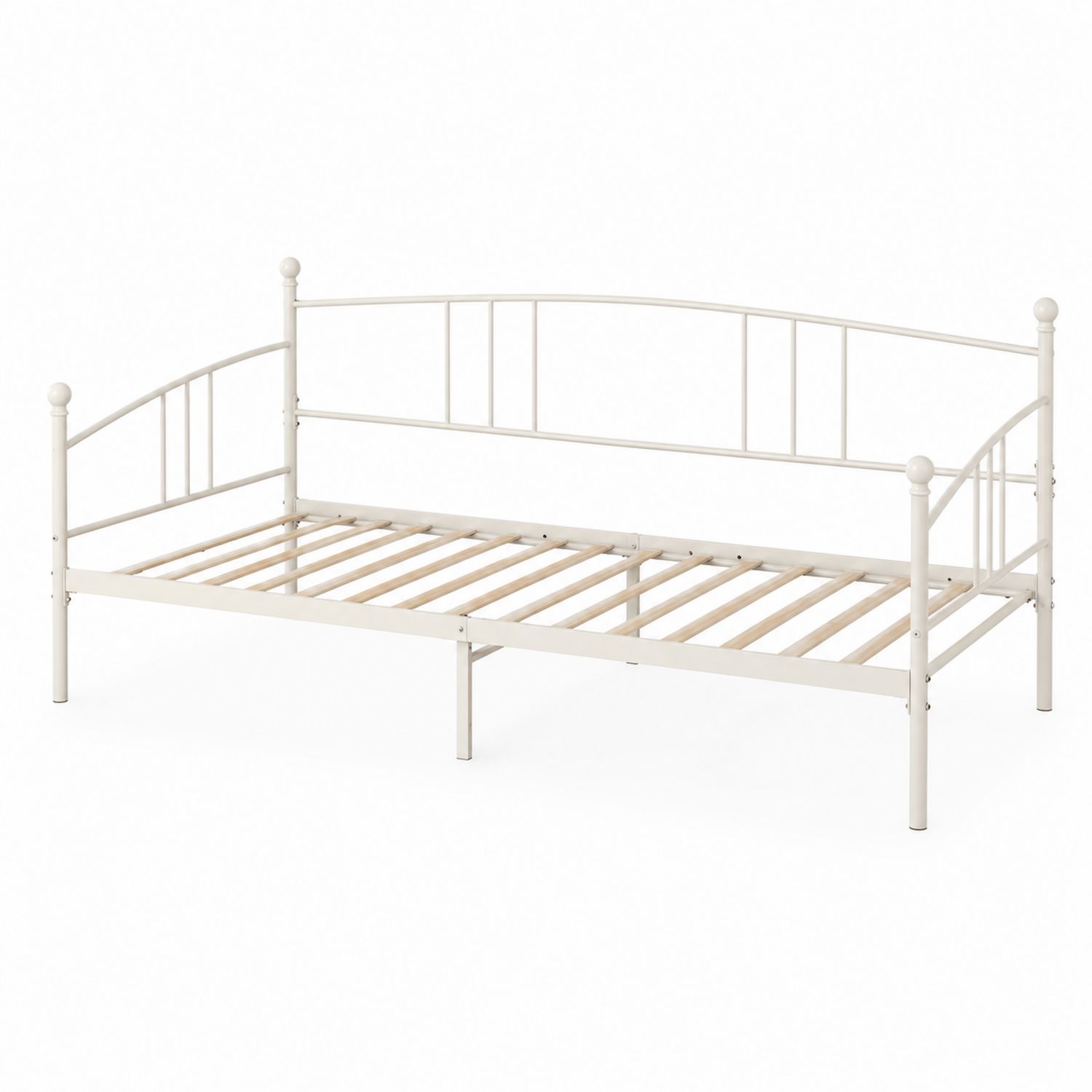 Metalowe łóżko pojedyncze 90x200 cm Biały-arartium