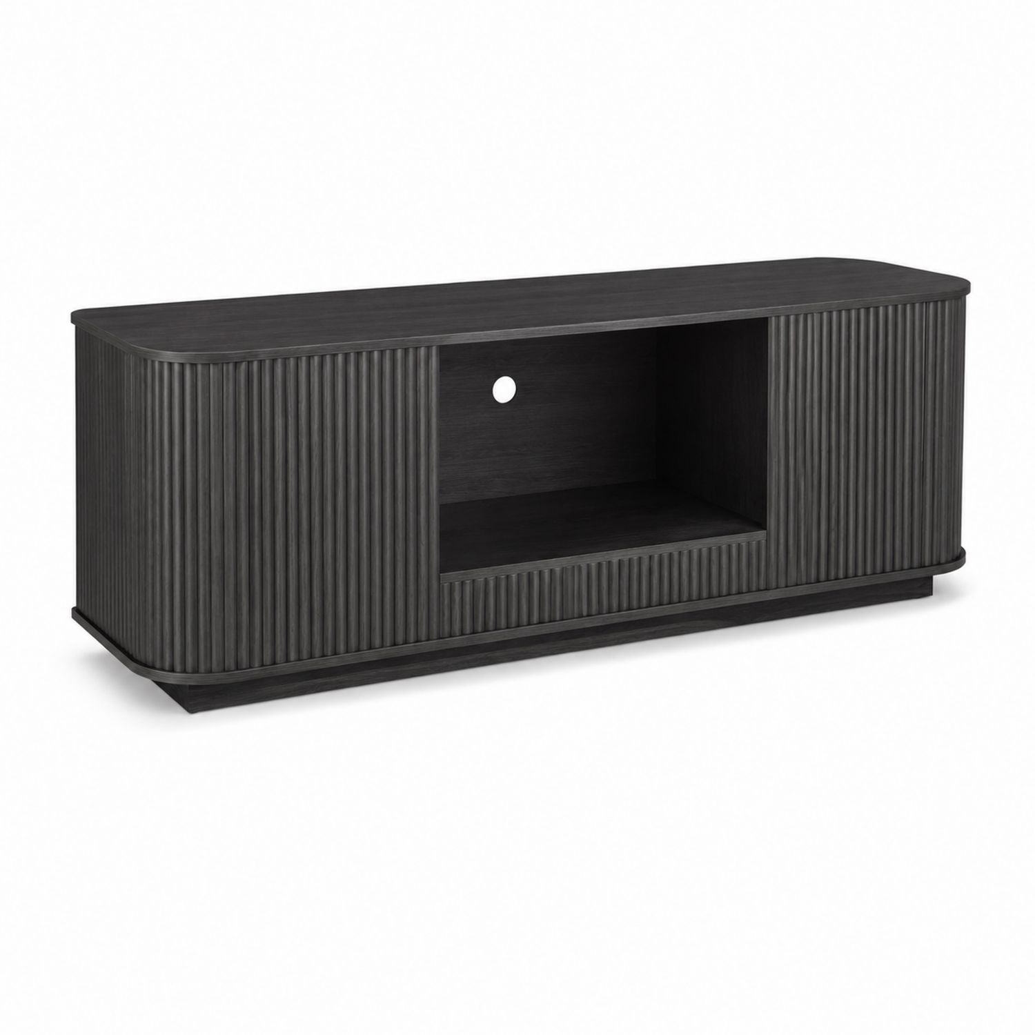 Szafka RTV drewniana ciemnoszara 150x40x50 cm