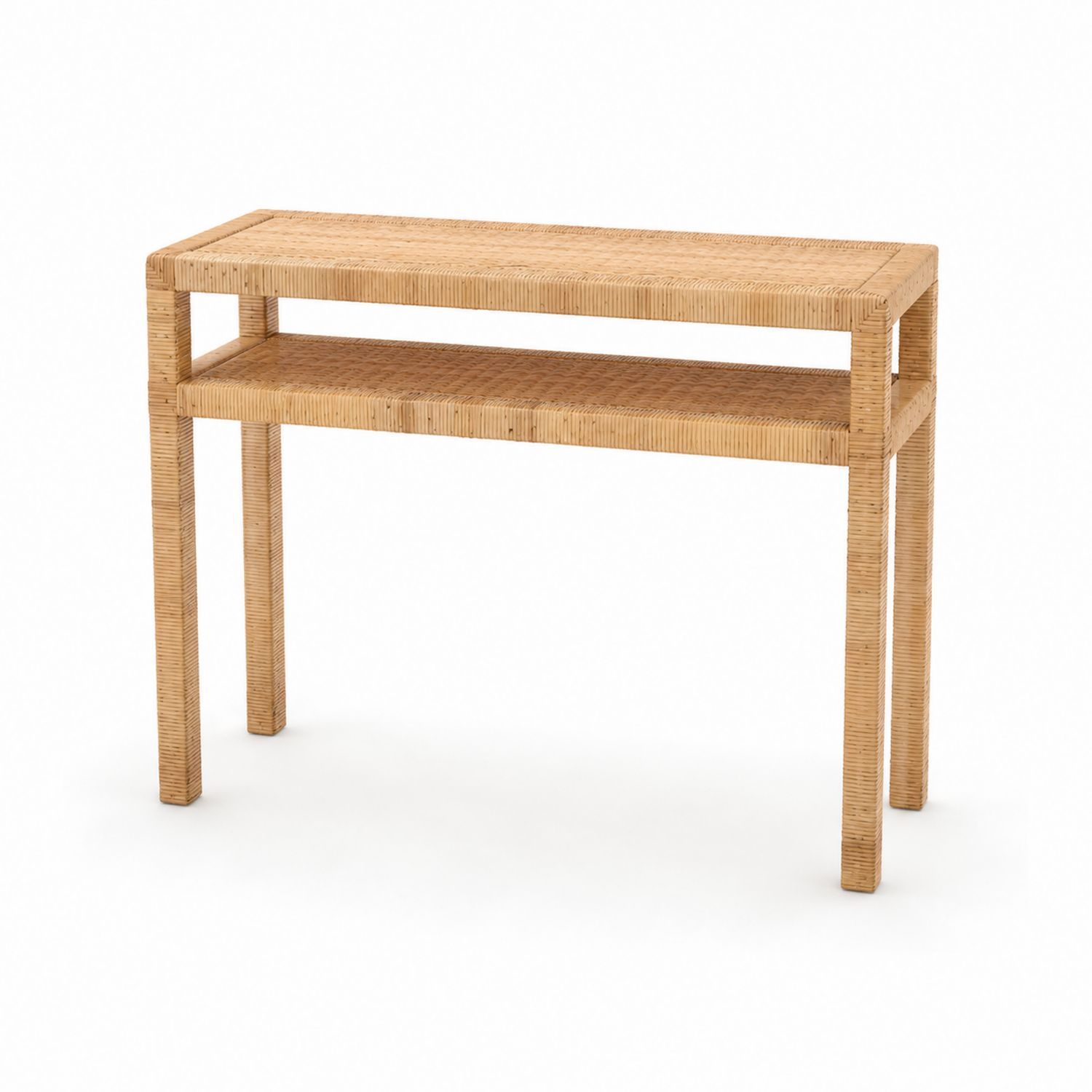 Stół konsolowy z rattanu 100x35x75 cm