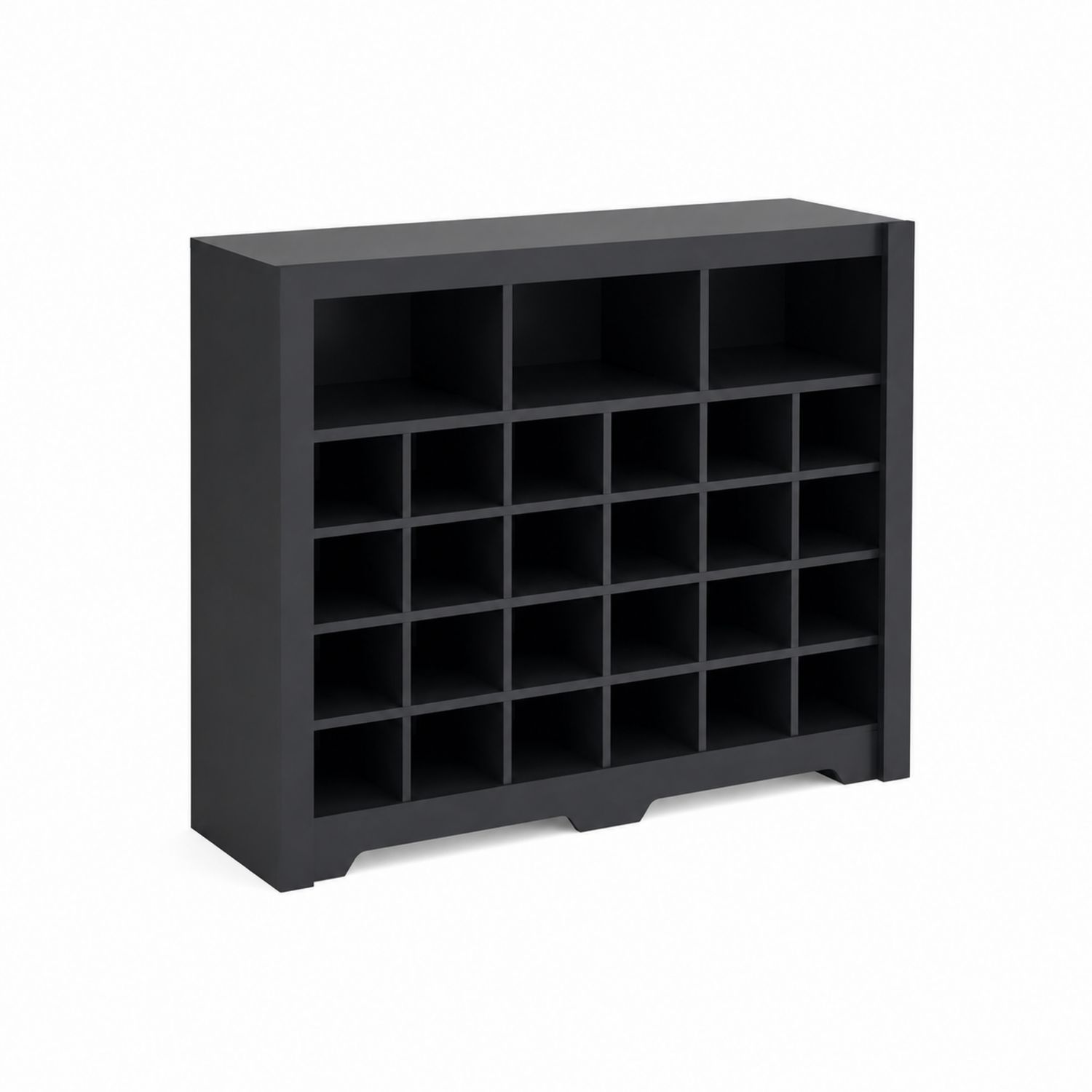 Regał na Buty 24 Przegrody MDF Czarny