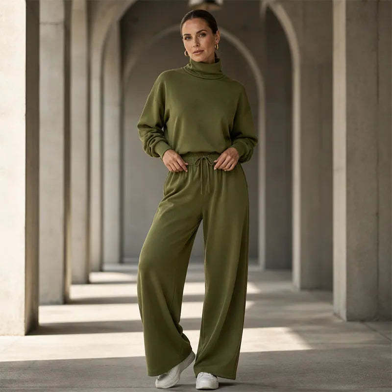 Orianna - Soft-Touch Turtleneck Two-Piece Set