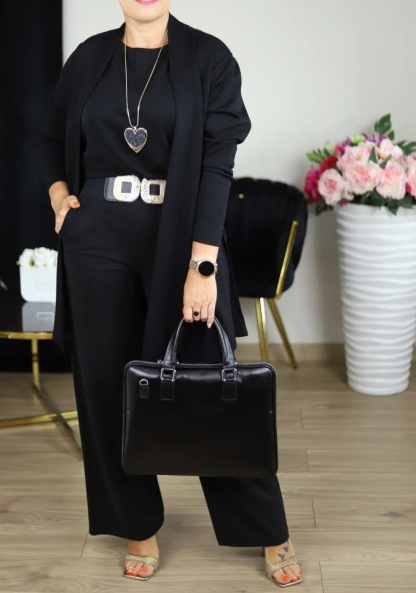 ⏳Time-Limited Special⏰Elegant 3-piece set including long cardigan, top and pants💞