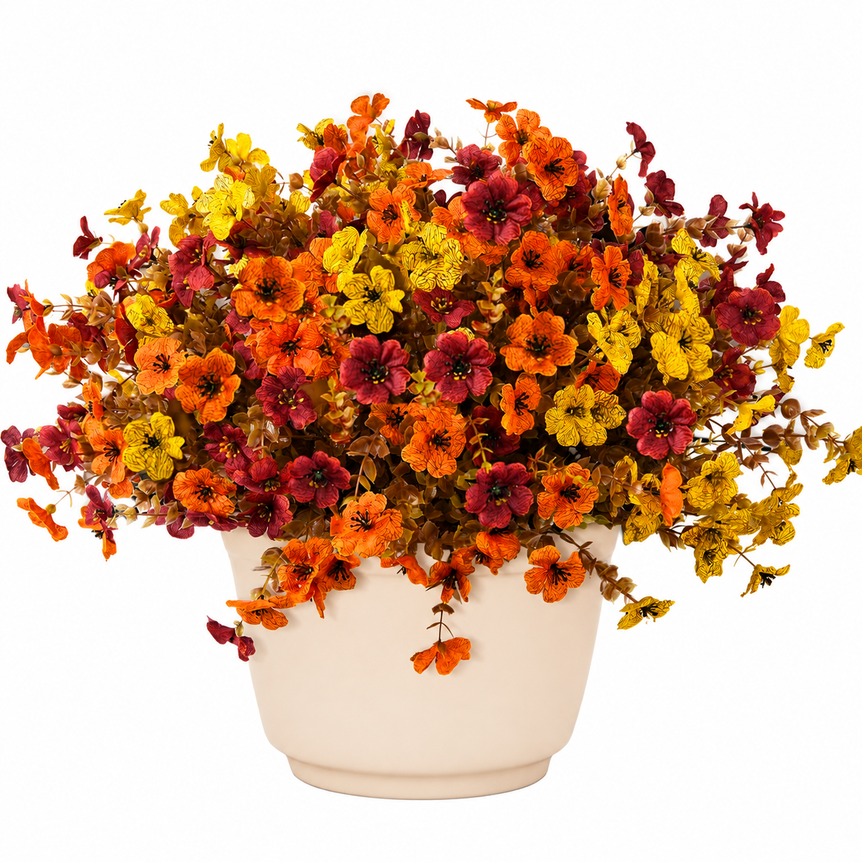Autumn Faux Silk Daisy Flowers Halloween - Set of 12