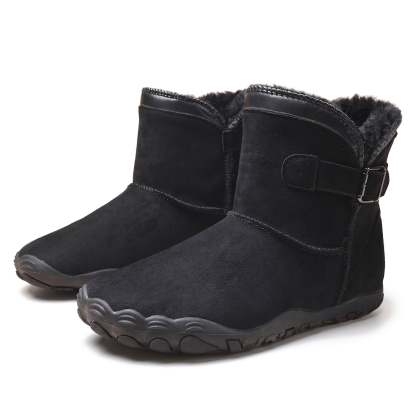 Unisex Barefoot Winter Boots, Warm Fleece Lined Minimalist Snow Boots