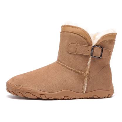 Unisex Barefoot Winter Boots, Warm Fleece Lined Minimalist Snow Boots