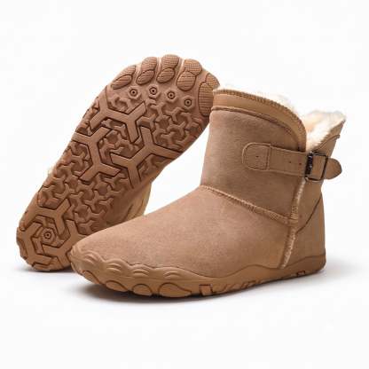 Unisex Barefoot Winter Boots, Warm Fleece Lined Minimalist Snow Boots