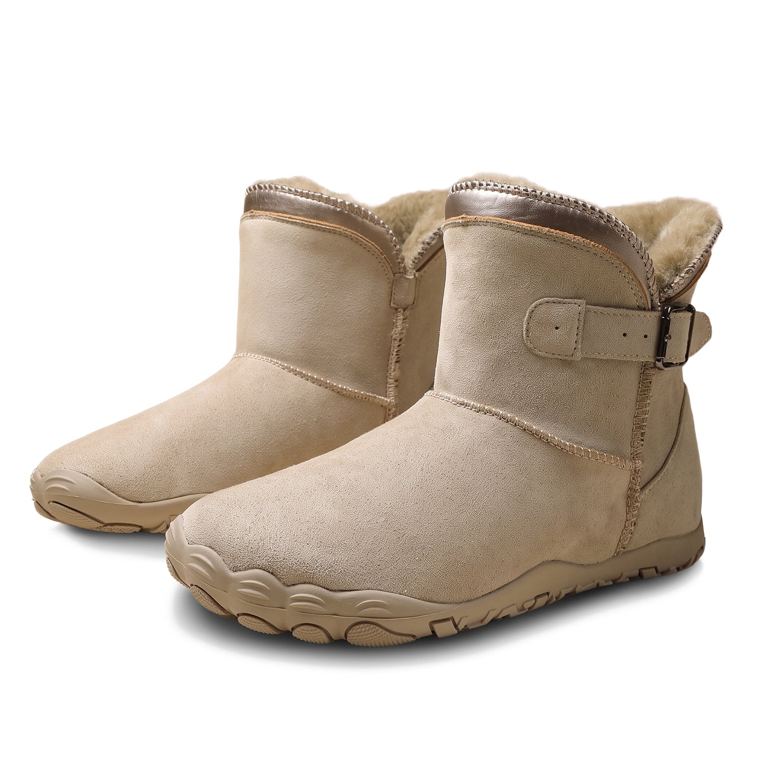 Unisex Barefoot Winter Boots, Warm Fleece Lined Minimalist Snow Boots