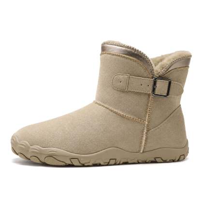 Unisex Barefoot Winter Boots, Warm Fleece Lined Minimalist Snow Boots