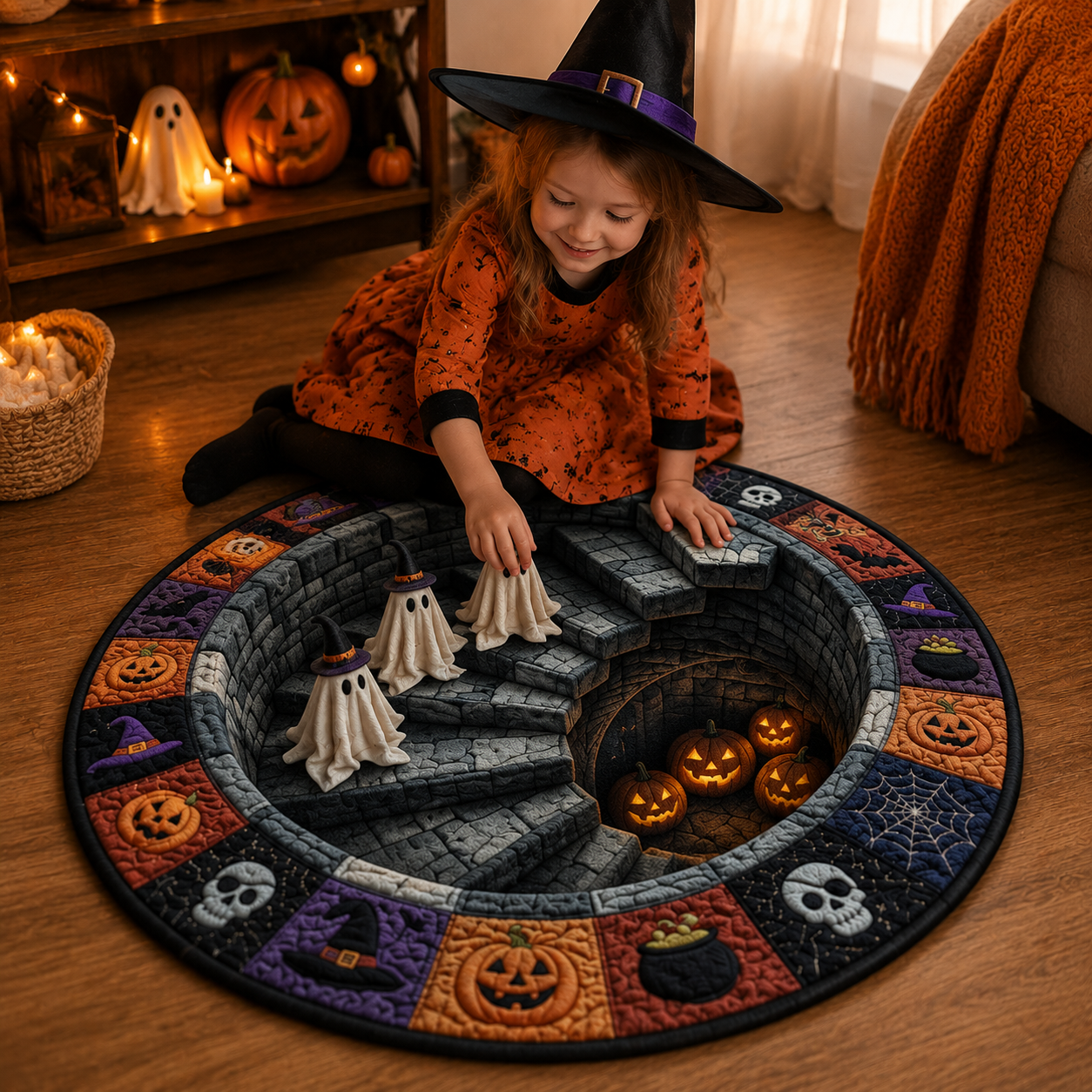 3D Illusion Halloween Rug