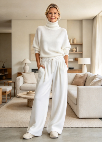 Orianna - Soft-Touch Turtleneck Two-Piece Set