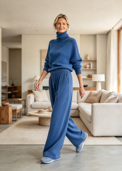 Orianna - Soft-Touch Turtleneck Two-Piece Set