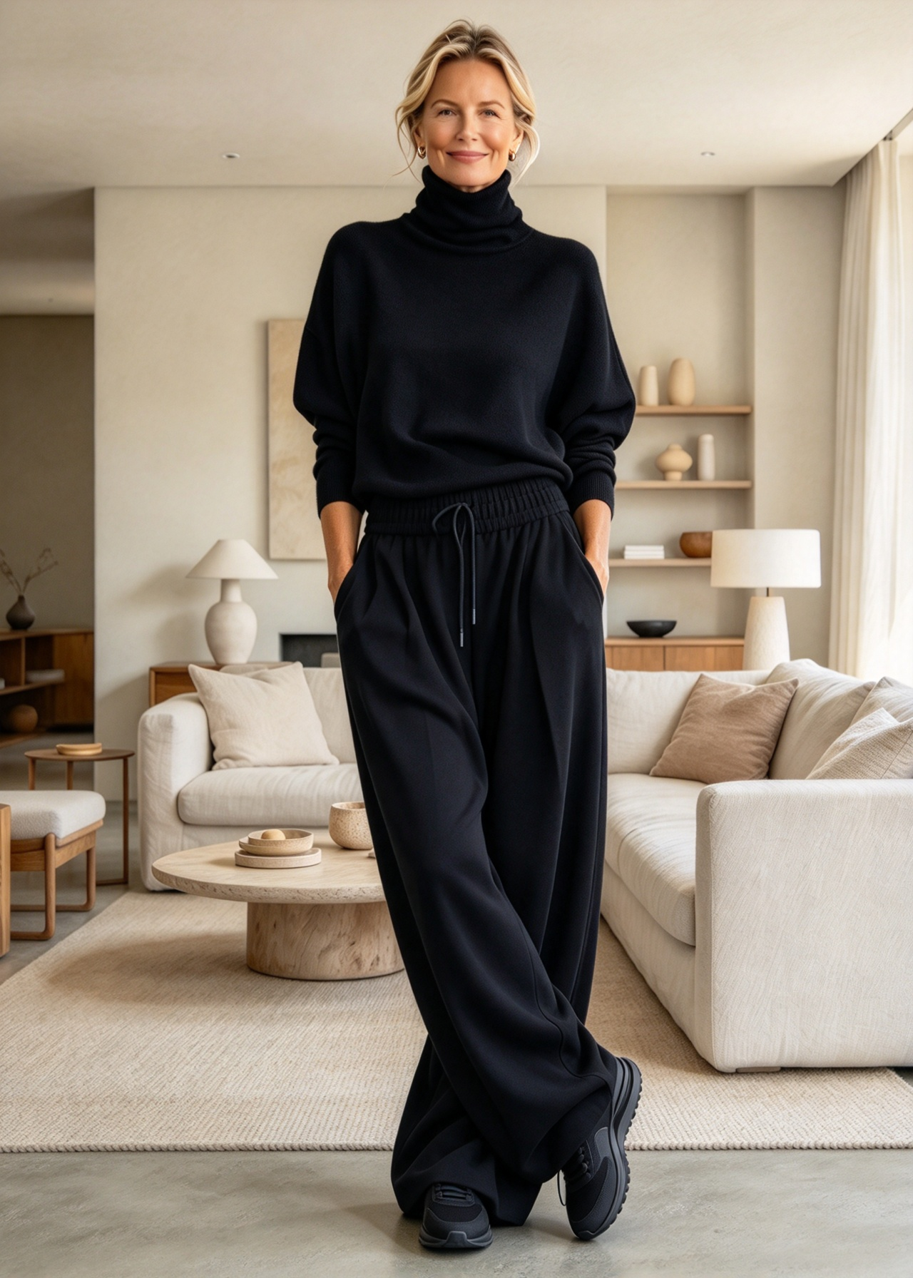 Orianna - Soft-Touch Turtleneck Two-Piece Set