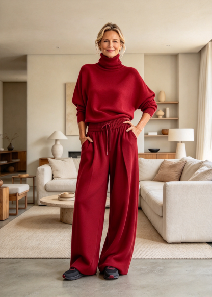 Orianna - Soft-Touch Turtleneck Two-Piece Set