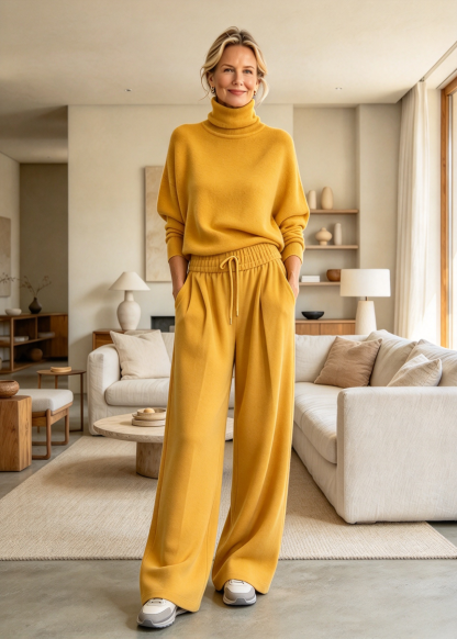 Orianna - Soft-Touch Turtleneck Two-Piece Set