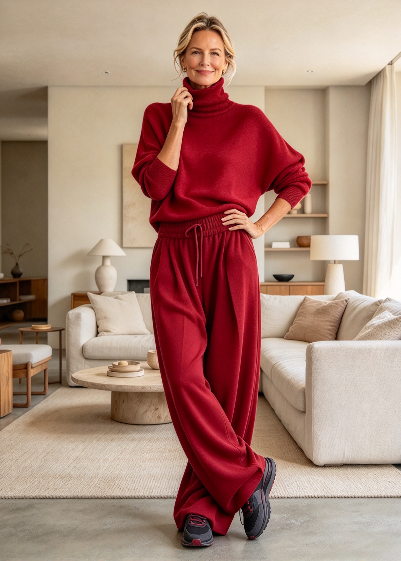 Orianna - Soft-Touch Turtleneck Two-Piece Set