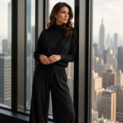 Orianna - Soft-Touch Turtleneck Two-Piece Set