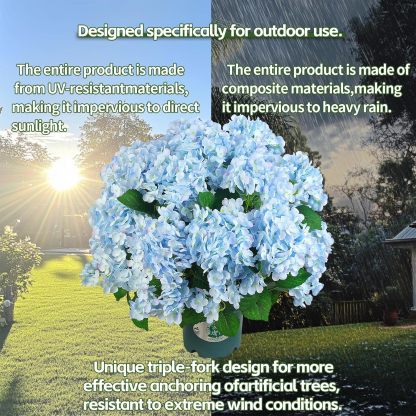 🔥Last Day 50% OFF🔥Artificial Outdoor Hydrangea Flowers - UV resistant, Waterproof, Windproof