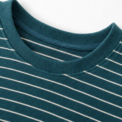 Stripe & Ease – Striped Pullover And Wide-Leg Pants Set
