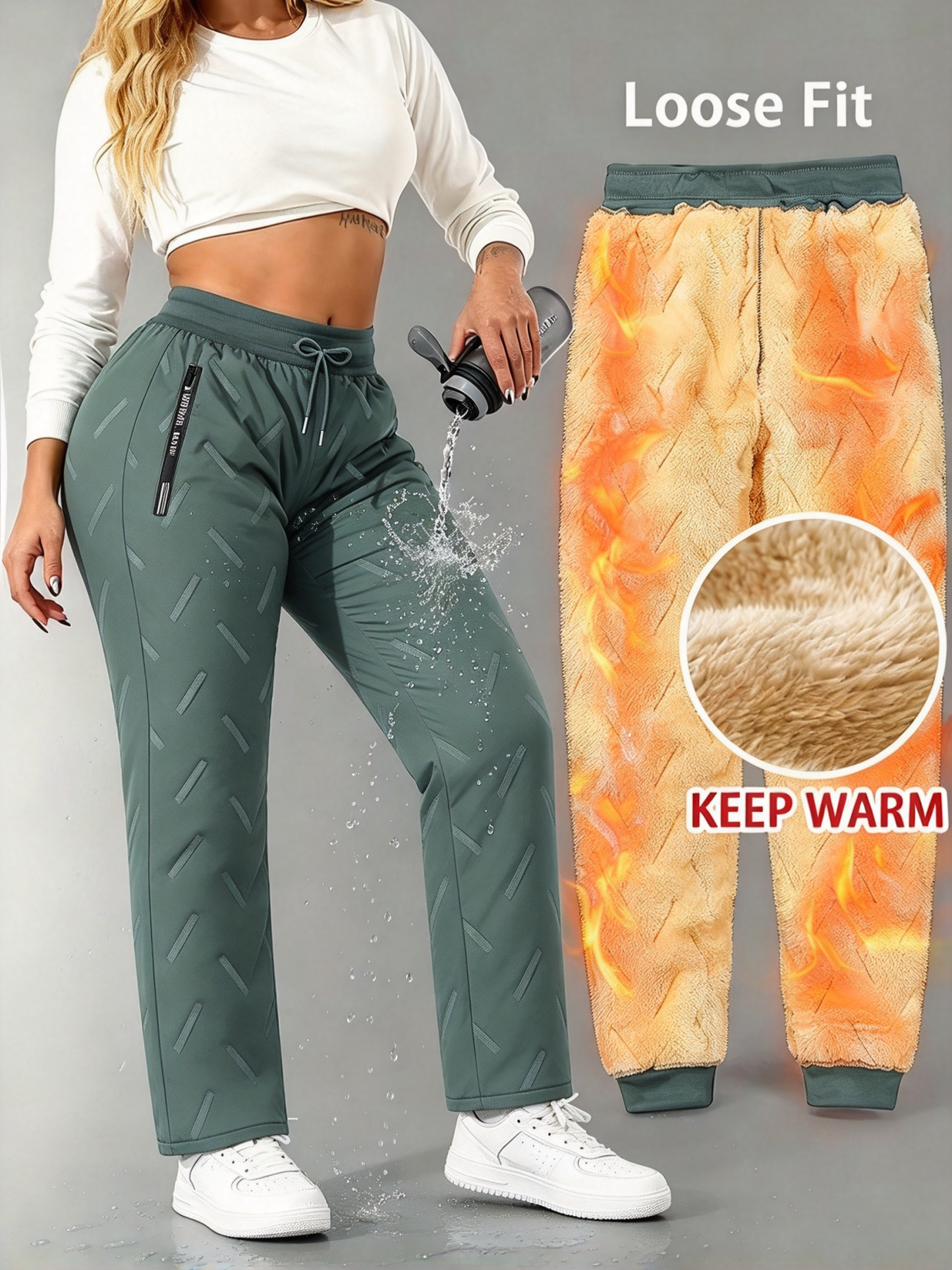 Women’s Fleece Lined Winter Jogger Pants