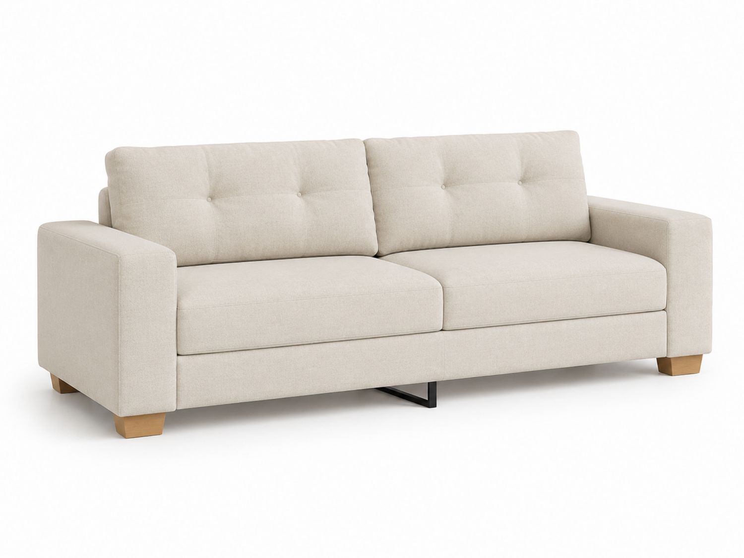 Sofa trzyosobowa z tkaniny lnianej 200 cm