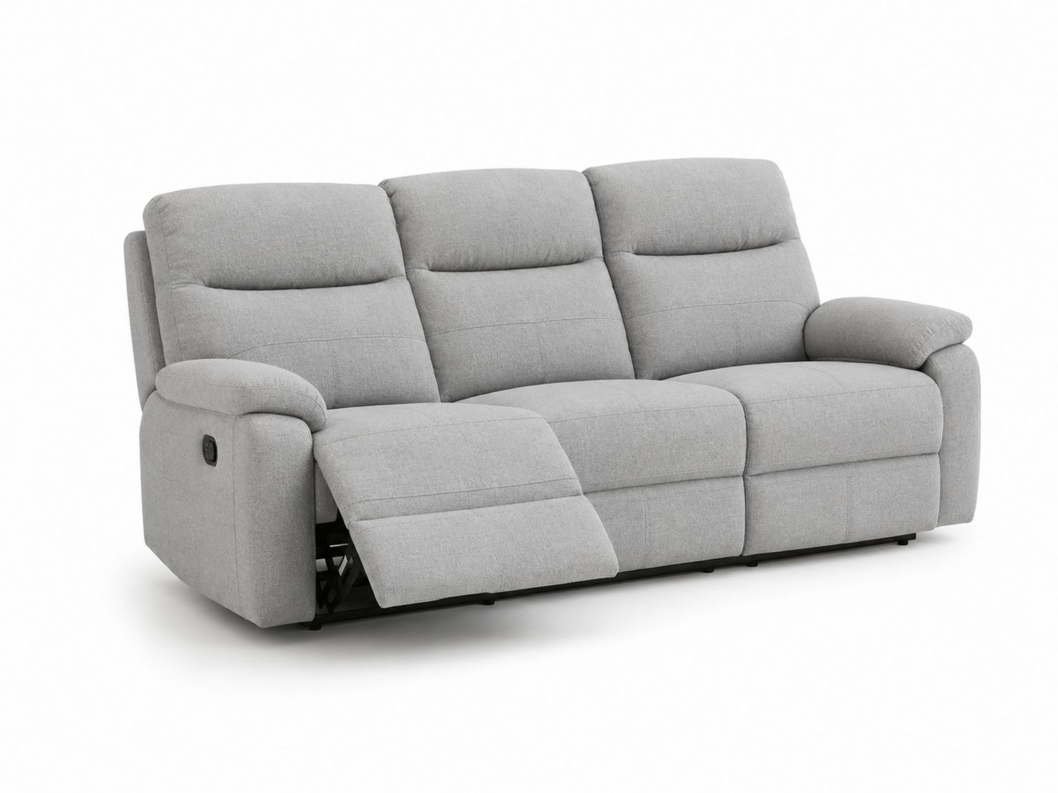 Sofa trzyosobowa z funkcją relaksacji szara
