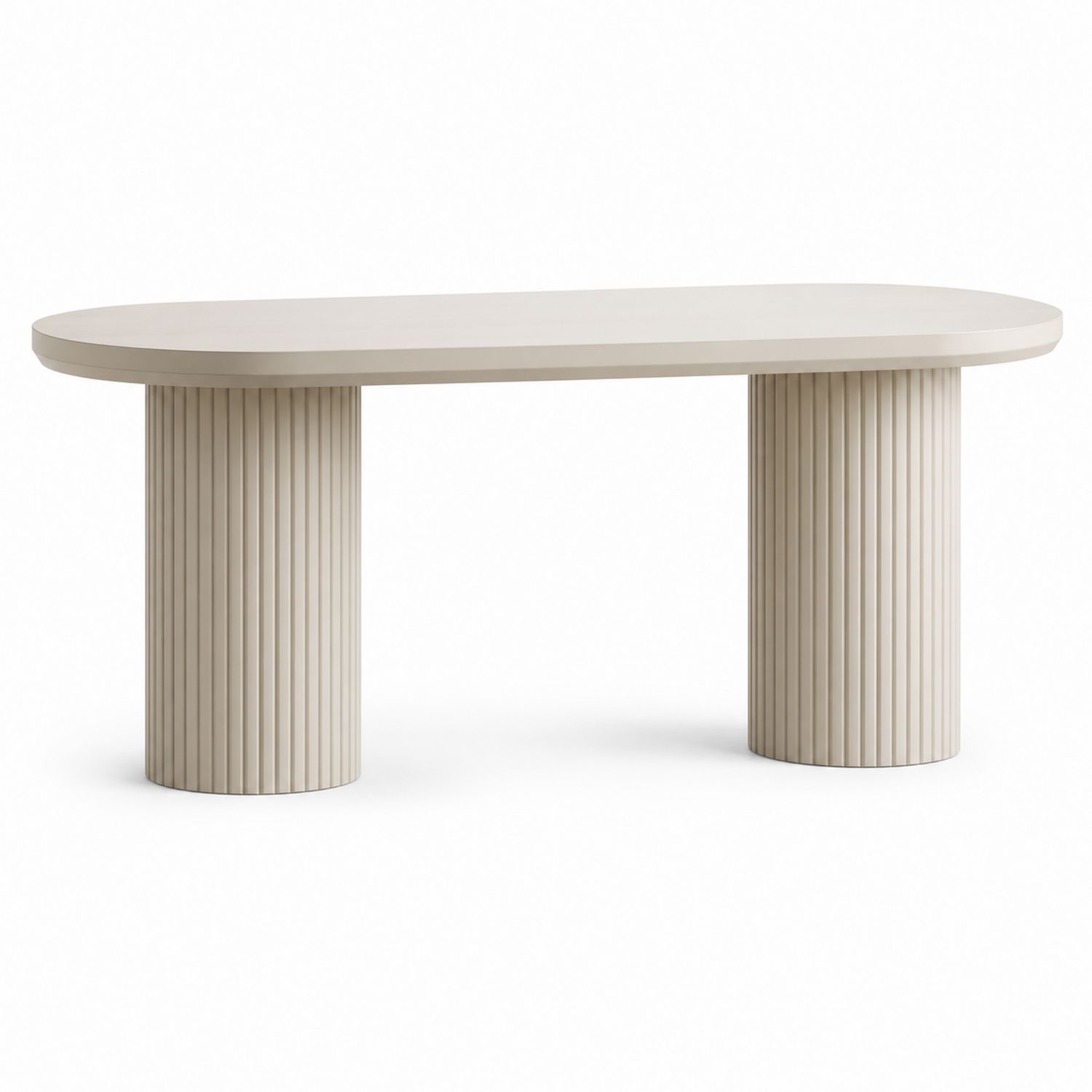 Stół jadalniany owalny 200x90 cm MDF Beżowy