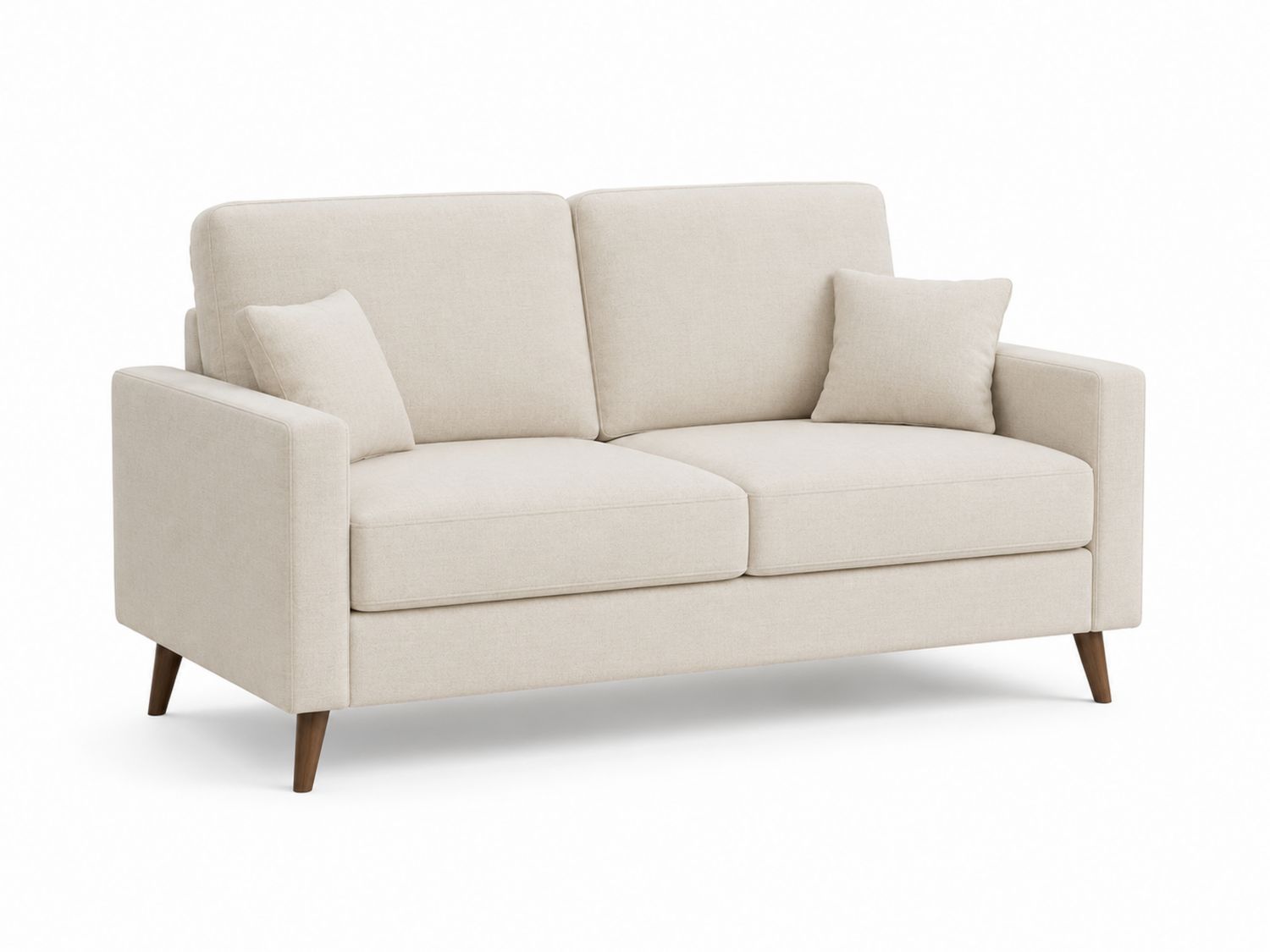 Sofa dwuosobowa z tkaniny 180x85x90 cm Beżowy