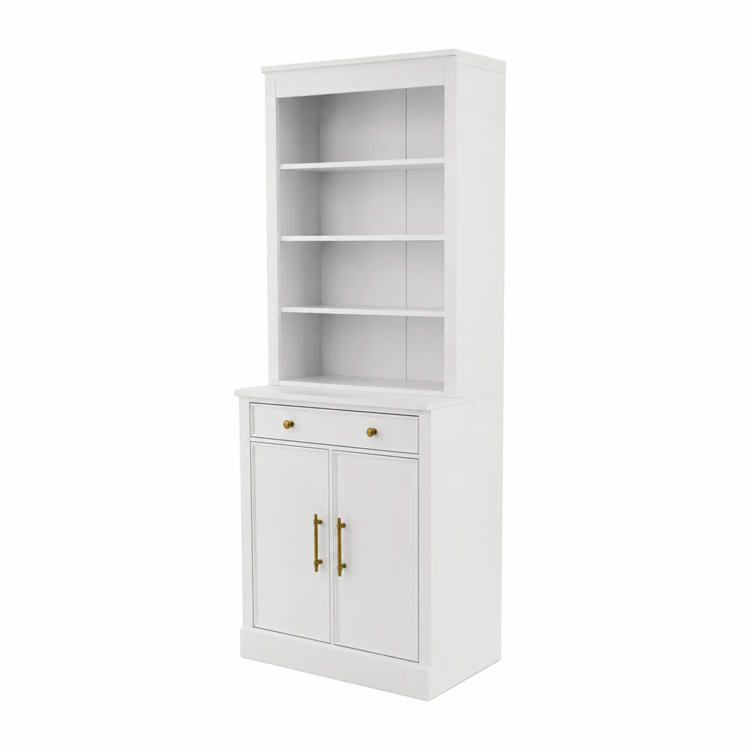 Biała kredensa z półkami i szufladą 180x80x40 cm MDF-Wohnkulturcraft