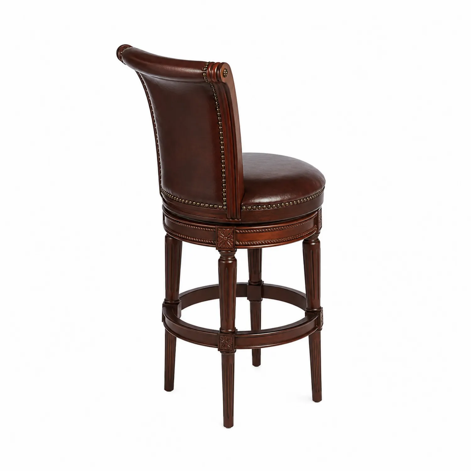 Hoker drewniany ze skóry ekologicznej 110 cm-Wohnkulturcraft